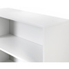Alaterre Furniture MOD 48"H Tall 3-Shelf Bookcase AJMD0520WH